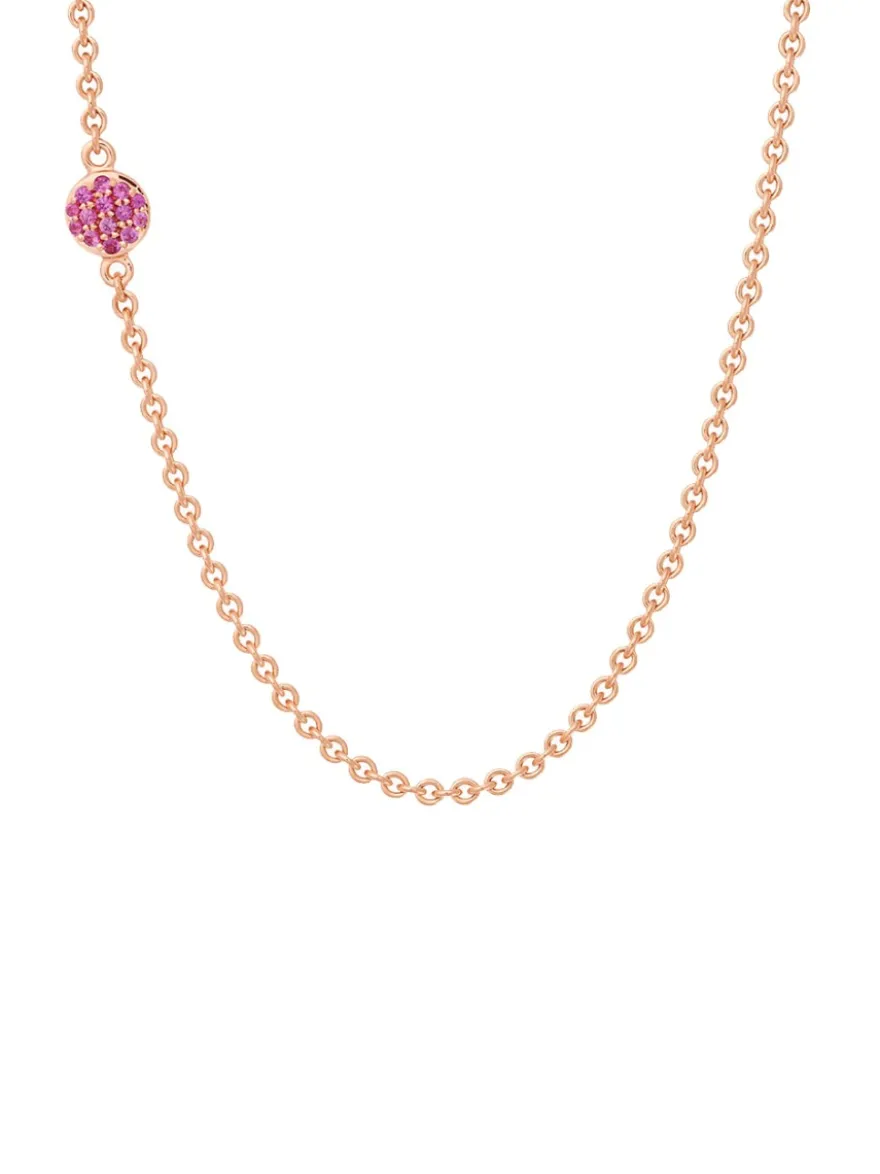 Bron Stardust collier met roze saffier en diamant + Cadeau