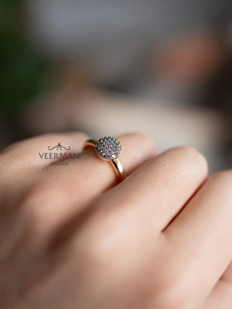 Bron Stardust ring met Nightblue Korund 8RR4717NK + Cadeau