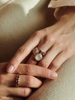 Bron Stardust ring met roze saffier 8RR4717RK2 + Luxe Cadeau