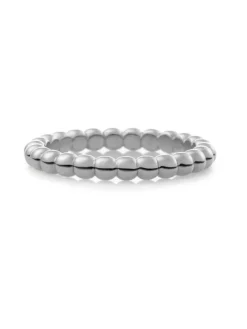 BRON Stax aanschuifring witgoud bolletjes + Luxe cadeau