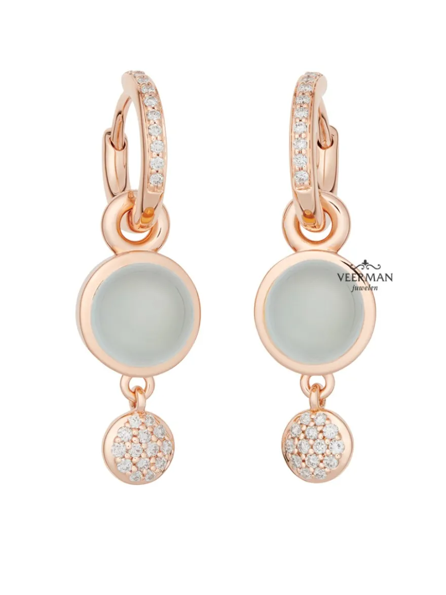 Bron Sushi aanhangers met aquamarijn en diamant 8OR4861AQCBR + Luxe Cadeau