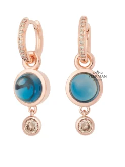 Bron sushi aanhangers met topaas en diamant 8OR4893TLCCBR