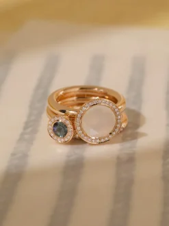 Bron sushi ring met lichtblauwe spinel 8RR4567SPPBR