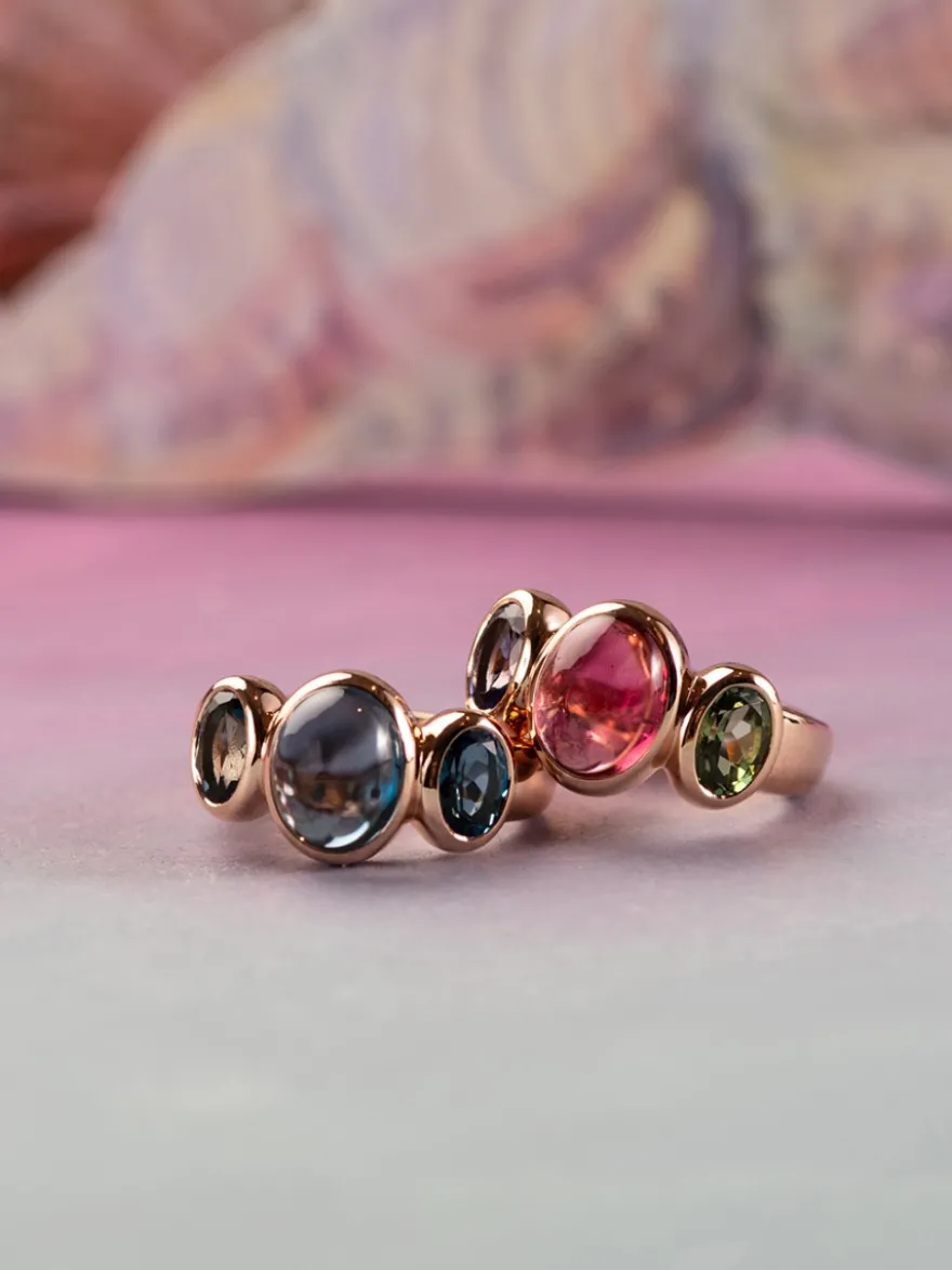 Bron Sushi ring met toermalijn en tanzaniet 8RR4902TBRTCGT