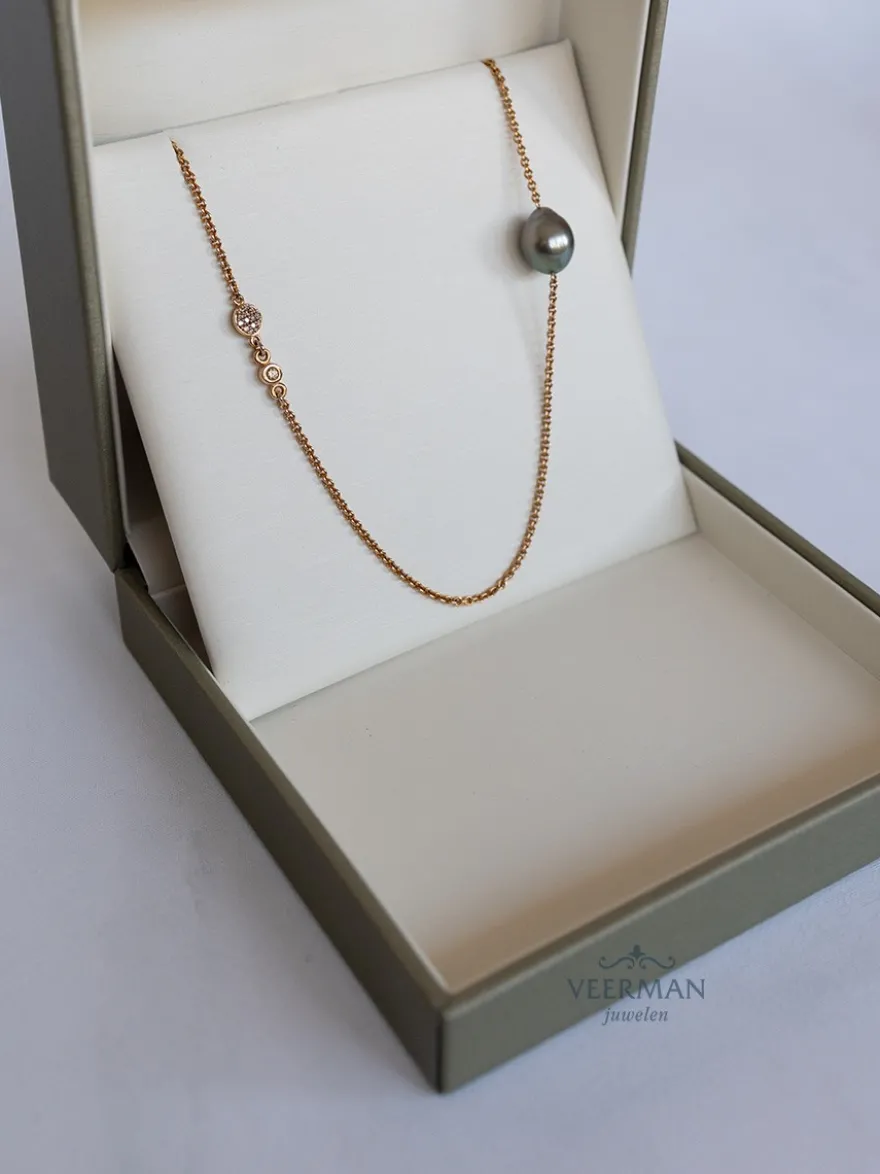 BRON Toujour collier Tahiti parels briljant 8CR4410THCBR | SALE