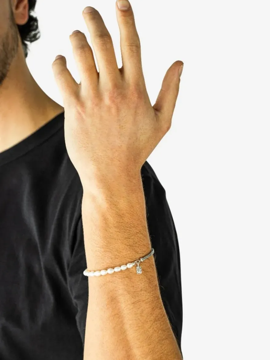 Buddha to Buddha Barbara Pearl Bracelet Silver 139 + Luxe Cadeau