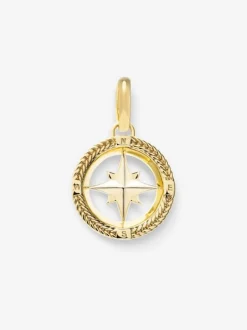 Buddha to Buddha Barbara mini compass Gold Vermeil hanger 059GV one + Luxe Cadeau