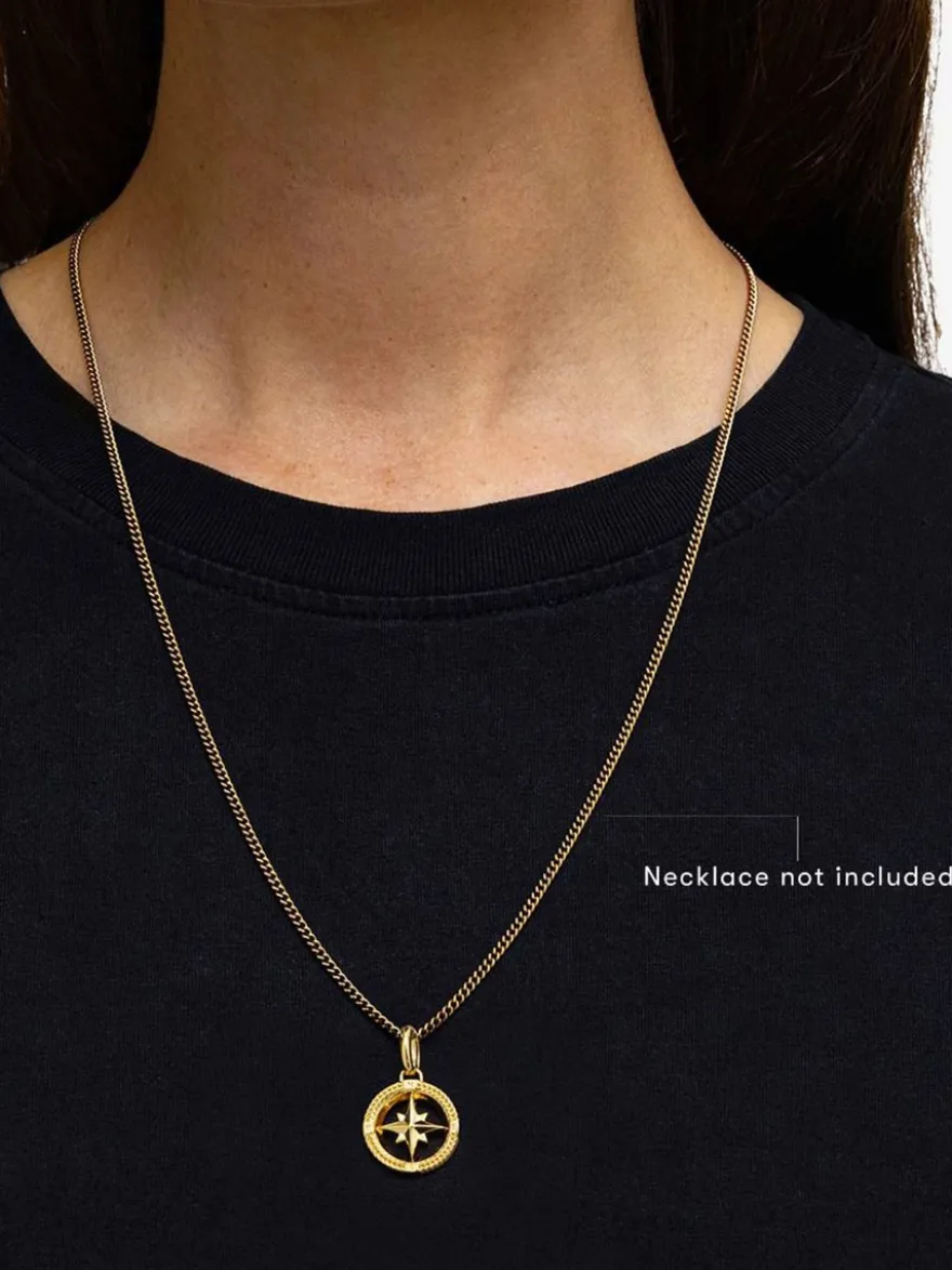 Buddha to Buddha Barbara mini compass Gold Vermeil hanger 059GV one + Luxe Cadeau