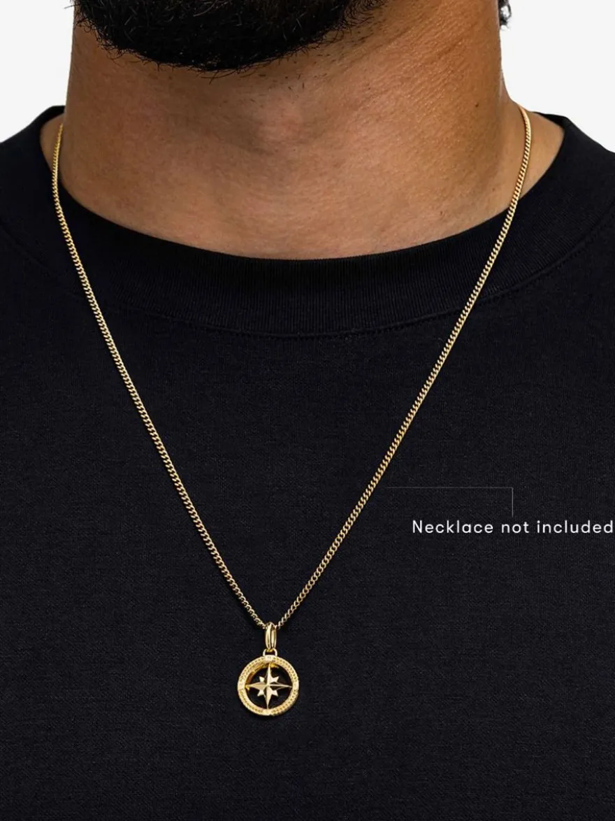 Buddha to Buddha Barbara mini compass Gold Vermeil hanger 059GV one + Luxe Cadeau