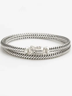 Buddha to Buddha Ben Mini Double Armband Silver 044 + Luxe Cadeau