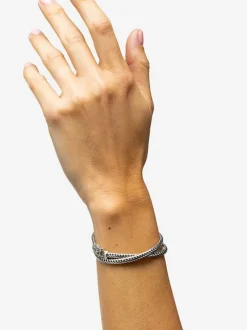 Buddha to Buddha Ben Mini Double Armband Silver 044 + Luxe Cadeau