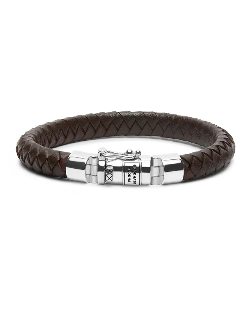 Buddha to Buddha Ben Small Leather Brown armband