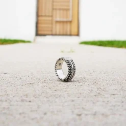 Buddha to Buddha Chain Texture ring788