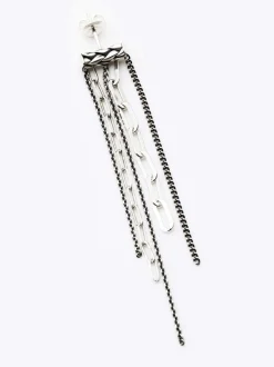 Buddha to Buddha Multi Chain Earring George Silver Single Piece 036 one + Luxe Cadeau
