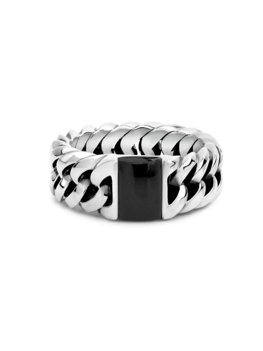 Buddha to Buddha ring Chain Onyx 603ON