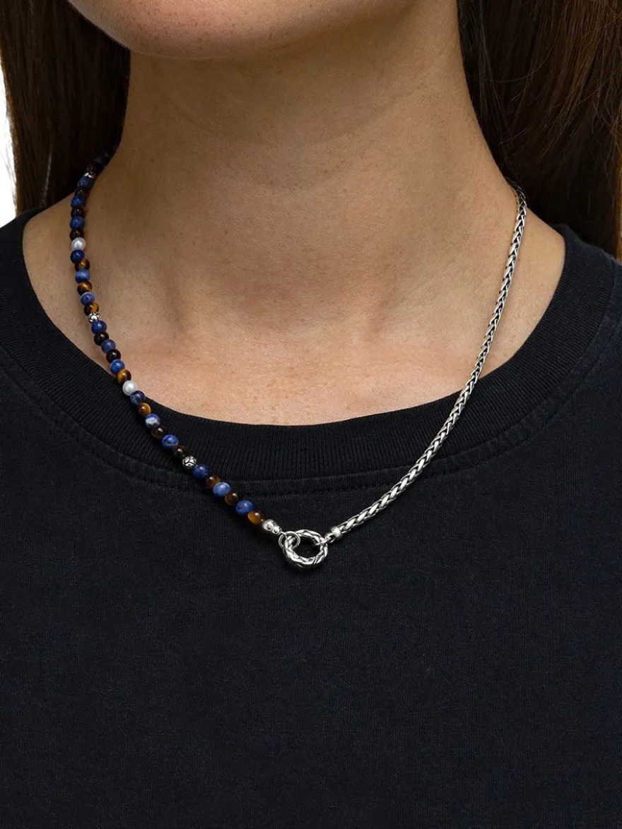 Buddha to Buddha Spirit Bead Stacking Sodaliet Tijgeroog collier 177TIS + Luxe Cadeau