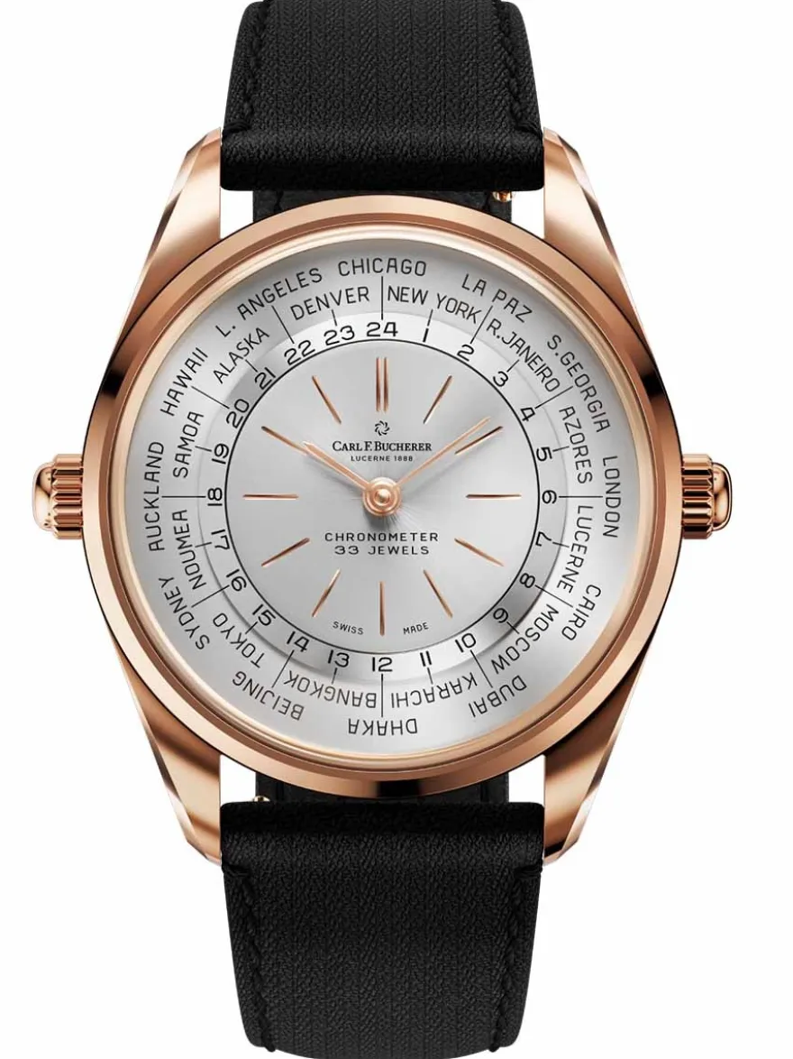 Carl F. Bucherer Heritage Worldtimer Limited Edition 00.10805.03.13.01 + Luxe Cadeau