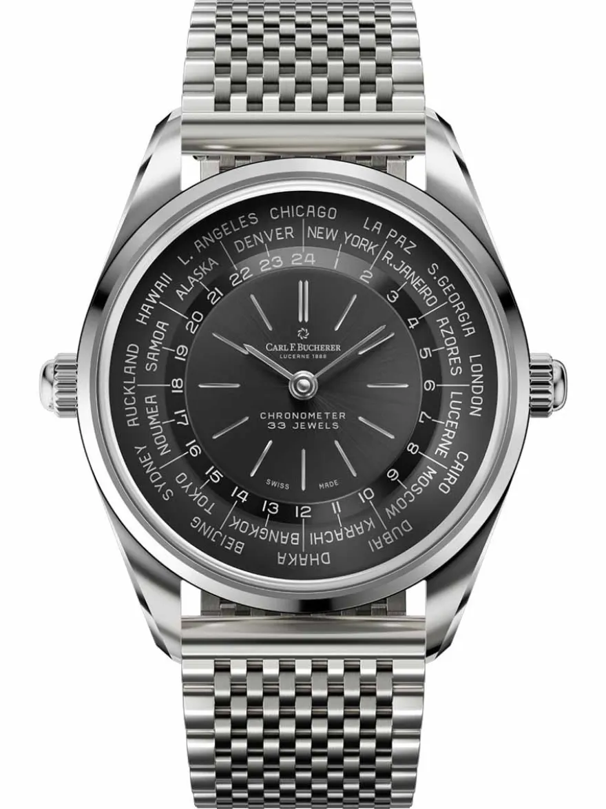 Carl F. Bucherer Heritage Worldtimer 00.10805.08.33.21 + Luxe Cadeau