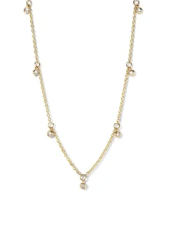 Collier geelgoud met briljant 0,25crt. + luxe cadeau