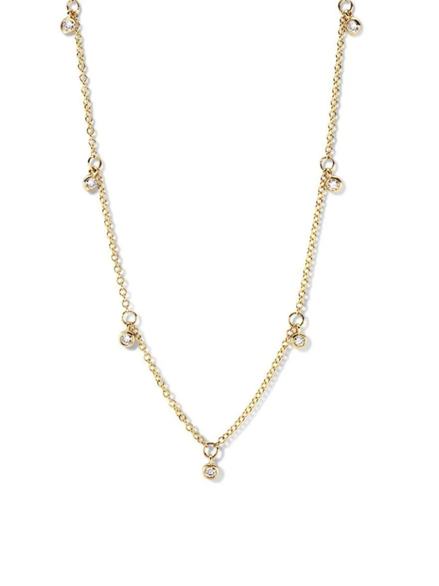 Collier geelgoud met briljant 0,25crt. + luxe cadeau