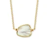 Collier geelgoud met parelmoer + luxe cadeau