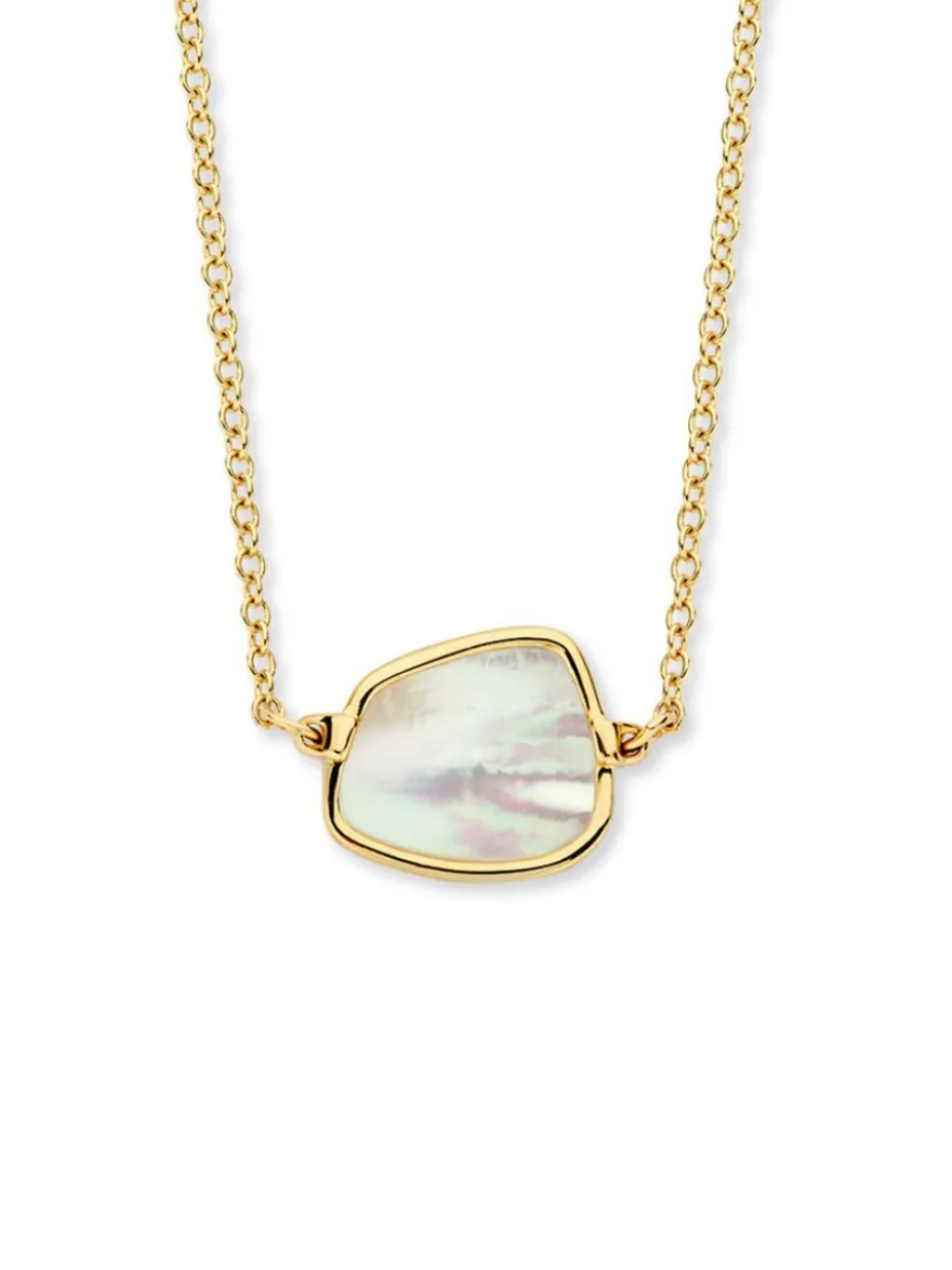 Collier geelgoud met parelmoer + luxe cadeau