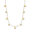 Collier geelgoud ovale gematteerde elementen + luxe cadeau