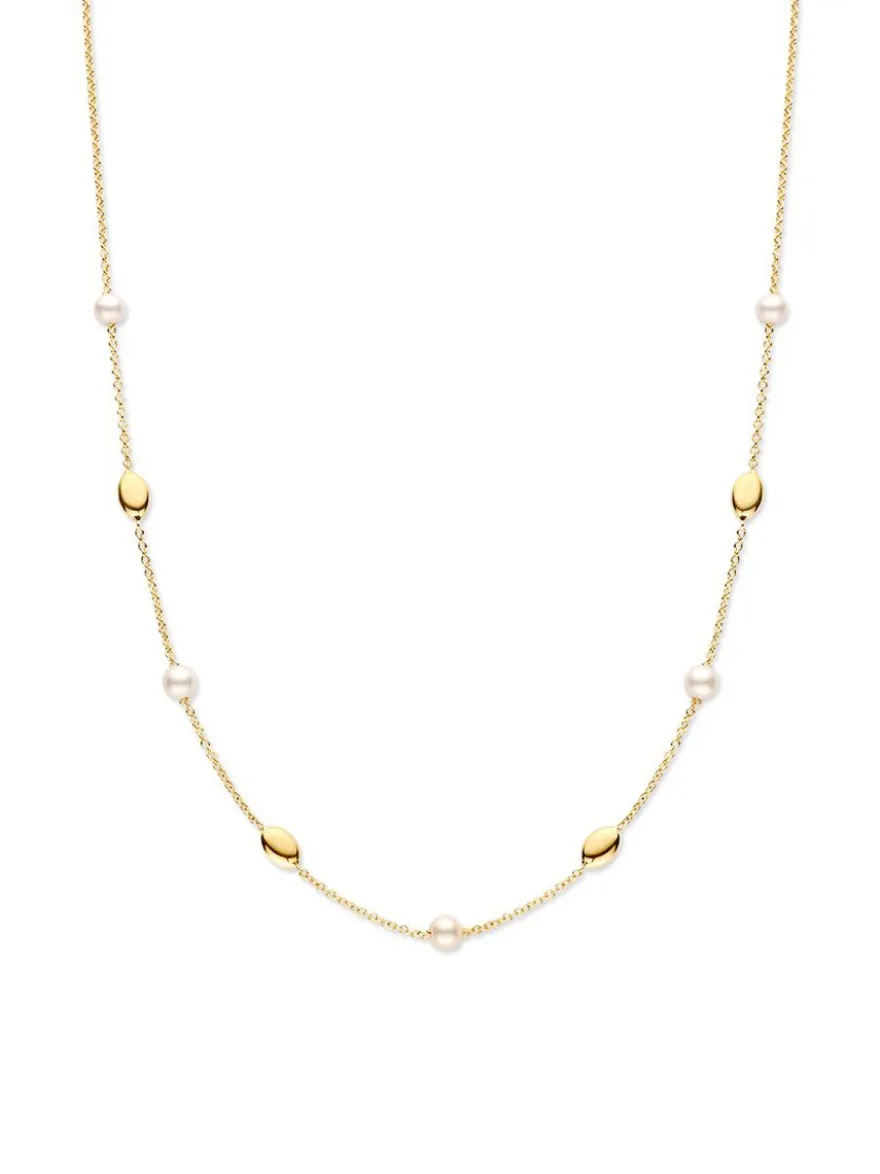 Collier geelgoud parel + luxe cadeau
