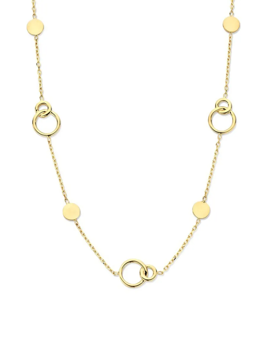 Collier met geelgouden elementen + luxe cadeau
