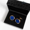 Emil Kraus Roségouden manchetknopen Lapis + Luxe Cadeau