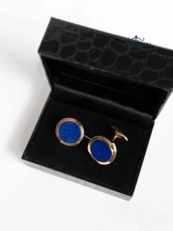 Emil Kraus Roségouden manchetknopen Lapis + Luxe Cadeau