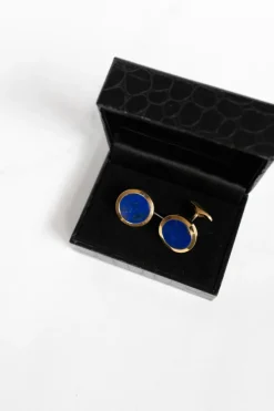 Emil Kraus Roségouden manchetknopen Lapis + Luxe Cadeau