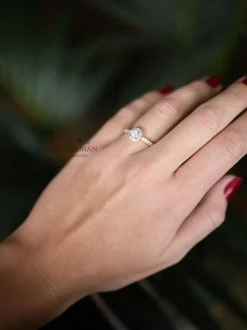 Entourage ring met briljant en zijstenen | Grote collectie