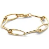 Geelgouden armband met asymmetrische schakels + Luxe Cadeau