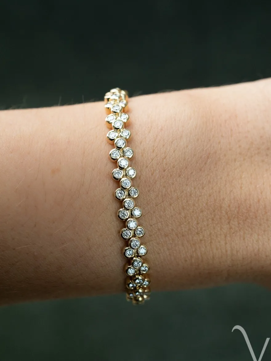 Geelgouden armband met briljant 2,45crt + Luxe Cadeau