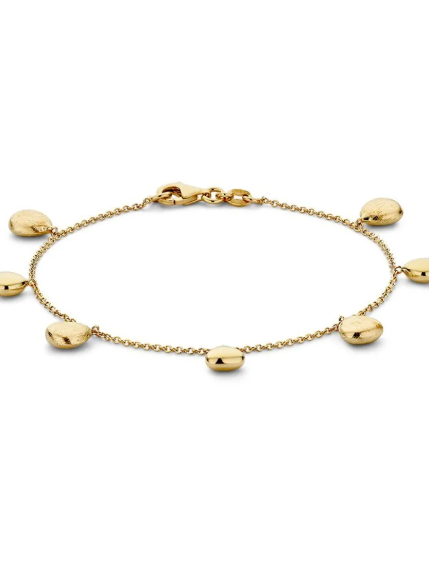 Geelgouden armband met elementen + luxe cadeau