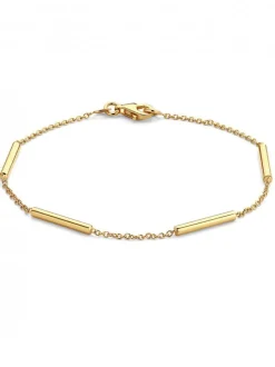 Geelgouden armband met staafjes + Luxe Cadeau