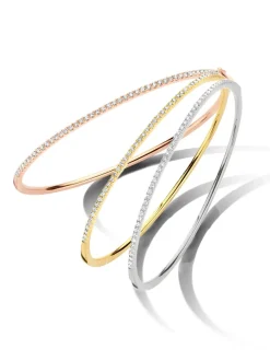 Geelgouden bangle met briljant 0,53crt. + Luxe Cadeau
