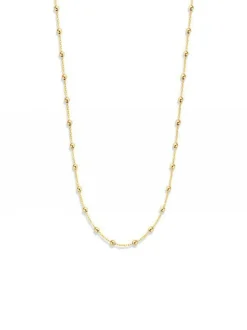 Geelgouden bolletjes collier 45cm + Luxe Cadeau