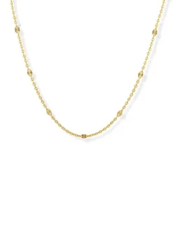 Geelgouden collier met plaatjes + Luxe Cadeau