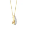 Geelgouden collier met hanger en diamant 0,10 crt. + Luxe Cadeau