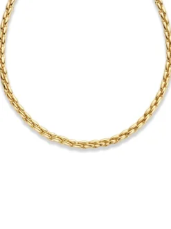 Geelgouden collier met klassieke schakel + Luxe cadeau