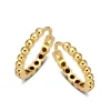 Geelgouden creolen met bolletjes + Luxe Cadeau