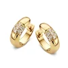 Geelgouden creolen met pave diamant 0,20crt.+ Luxe cadeau