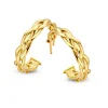 Geelgouden creolen met vlechtpatroon 20mm + Luxe Cadeau