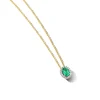 Geelgouden entourage collier smaragd en briljant