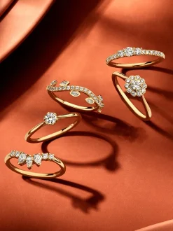 Geelgouden entourage ring met diamant 0.43crt. + Luxe Cadeau