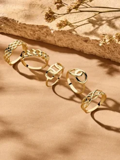 Geelgouden gevlochten ring + luxe cadeau