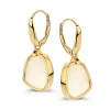 Geelgouden oorhaken met parelmoer + luxe cadeau
