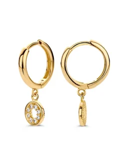 Geelgouden oorsieraad met zirkonia + Luxe Cadeau